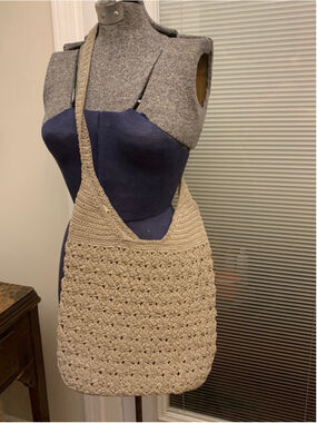 Women's Unbranded taupe Crochet Knit Shoulder Bag One Size